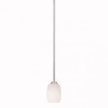 Kichler 3497NI - Eileen 8" 1 Light Mini Pendant with Satin Etched Cased Opal Glass in Brushed Nickel