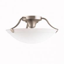 Kichler 3627NI - 15.5" 3 Light Semi Flush Brushed Nickel