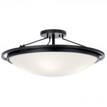 Kichler 42025BK - 23.25" 4 Light Semi Flush Olde Bronze