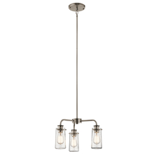 Kichler 43057CLP - Braelyn 11.25" 3 LT Mini Convertible Chandelier or Semi Flush with Clear Seeded Glass Classic Pe
