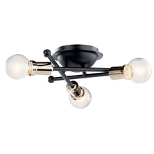 Kichler 43196BK - Armstrong 3 Light Flush Mount Black
