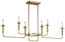 Kichler 43362NBR - Alden 17.5" Linear Chandelier in Natural Brass