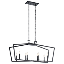 Kichler 43494BK - Abbotswell 8 Light Linear Chandelier Black