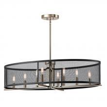 Kichler 43712PN - Titus 8 Light Oval Chandelier Polished Nickel