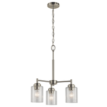 Kichler 44029NI - Winslow 15.25" 3 Light Mini Chandelier with Clear Seeded Glass in Brushed Nickel