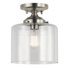 Kichler 44033NI - Winslow 8.5" 1 Light Semi Flush with Clear Seeded Glass in Brushed Nickel