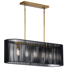 Kichler 44168BK - Linara 5 Light Linear Chandelier Black