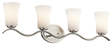 Kichler 45377NI - Armida 32.25" 4 Light Vanity Light with Satin Etched White Glass in Brushed Nickel