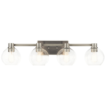 Kichler 45895NI - The Harmony 33.5 inch 4 Light vanity light with clear glass Brushed Nickel