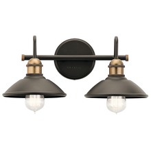 Kichler 45944OZ - Clyde 7.25 inch 2 Light Vanity Light in Olde Bronze