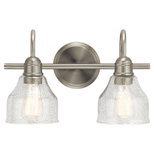 Kichler 45972NI - Avery 14.75" 2 Light Vanity Light with Clear Seeded Glass Brushed Nickel