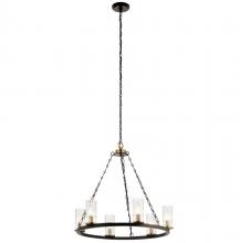 Kichler 52107OZ - Mathias 23" 6 Light Chandelier with Clear Ribbed Glass in Olde Bronze
