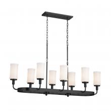 Kichler 52453BKT - Vetivene 46.5" 8 Light Linear Chandelier Textured Black