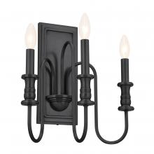 Kichler 52473BK - Karthe 14" 3 Light Wall Sconce Black