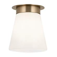 Kichler 52585CPZ - Albers 8.5 Inch 1 Light Flush mount with Opal Glass in Champagne Bronze