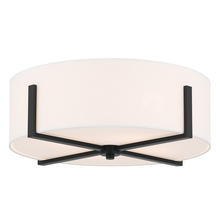 Kichler 52594BK - Malen 20 Inch 4 Light Flush Mount with White Fabric Shade in Black