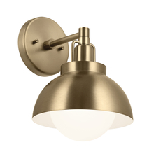 Kichler 52601CPZ - Niva 11.25 Inch 1 LT Convertible Semi Flush with Satin Etched Cased Opal Glass in Champagne Bronze