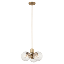 Kichler 52700CPZ - Silvarious 16.5 Inch 3 Light Convertible Pendant with Clear Crackled Glass in Champagne Bronze