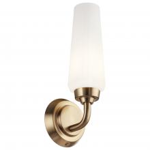 Kichler 55073CPZ - Truby 11.5" 1 Light Wall Sconce with Satin Etched Cased Opal Glass Polished Nickel