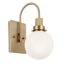 Kichler 55149CPZ - Hex 11.5 Inch 1 Light Wall Sconce with Opal Glass in Champagne Bronze