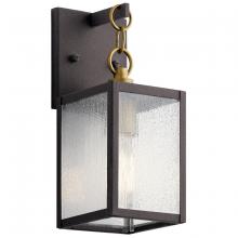 Kichler 59006WZC - Lahden 16.75" 1 Light Outdoor Wall Light with Clear Seeded Glass in Weathered Zinc