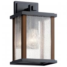 Kichler 59016BK - Marimount 11" 1 Light Outdoor Wall Light with Clear Ribbed Glass in Black