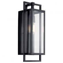 Kichler 59087BK - Goson 20" 1 Light Wall Light with Clear Glass Black