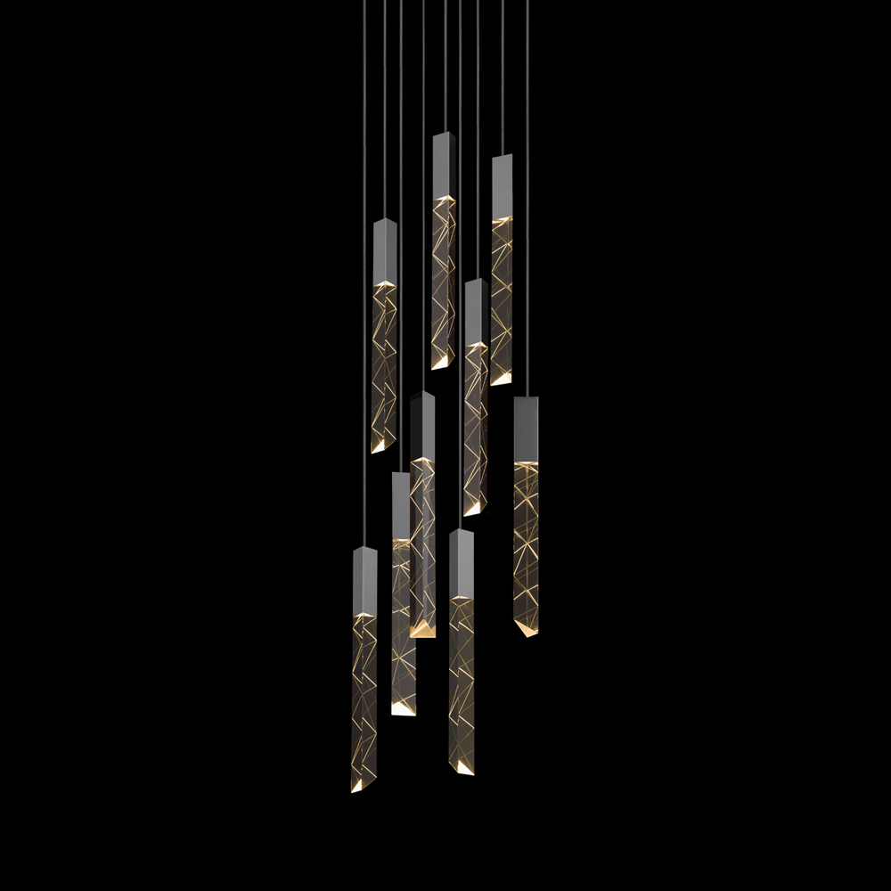 9-Light Round LED Pendant