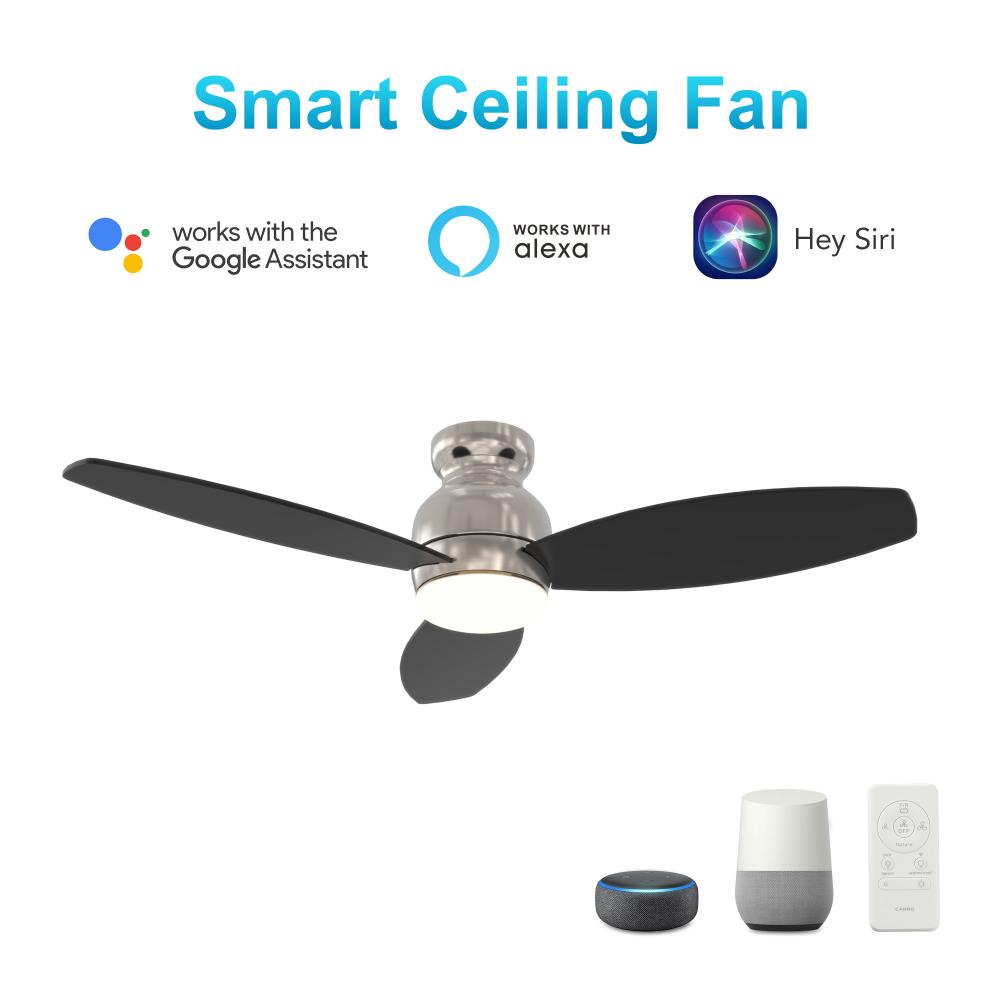 Trento 48-inch Smart Ceiling Fan with Remote, Light Kit Included, Works with Google Assistant, Amazo
