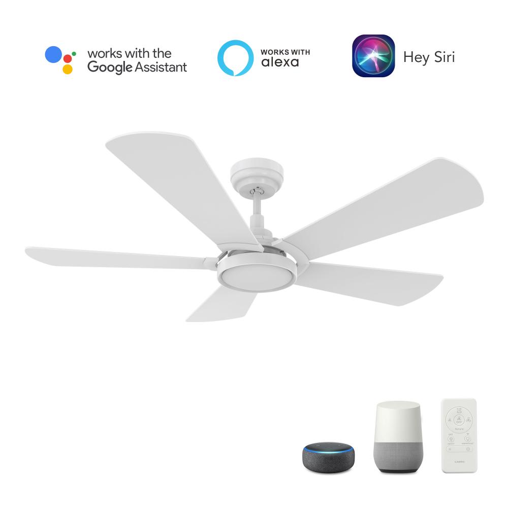 Winston 52-inch Smart Ceiling Fan with Remote, Light Kit Included, Works with Google Assistant, Amaz