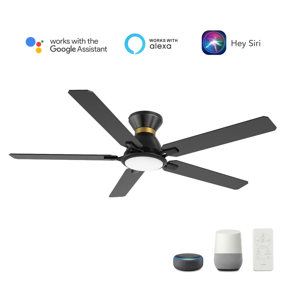Espear 52'' Smart Ceiling Fan with Remote, Light Kit Included, Works with Google Assistant,