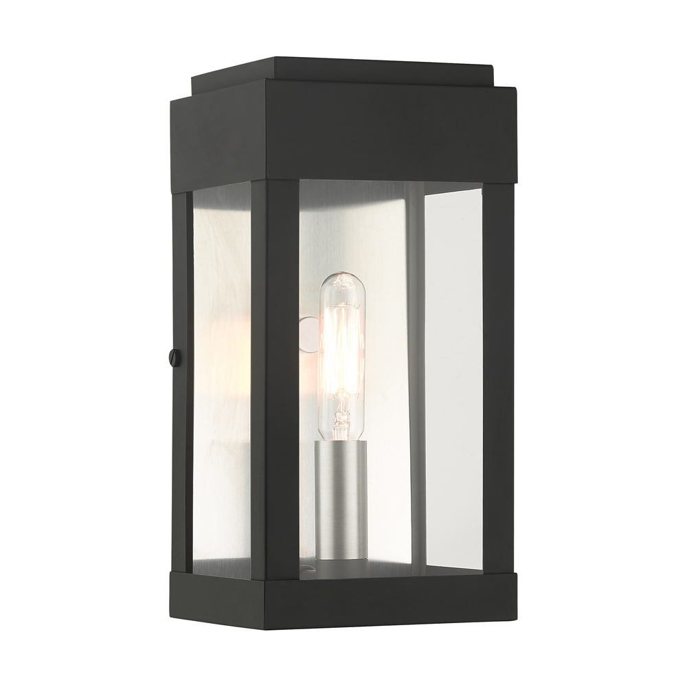 1 Lt Black Outdoor ADA Wall Lantern