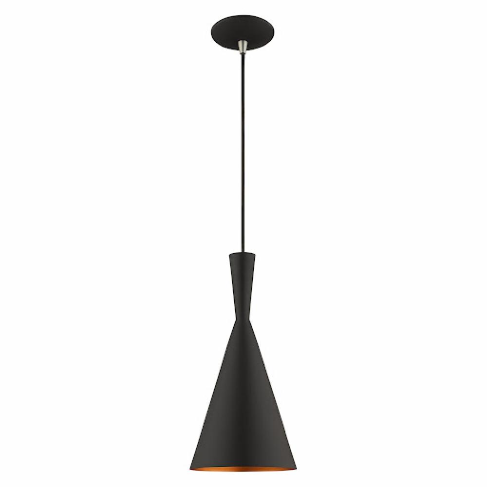 1 Lt Black Mini Pendant