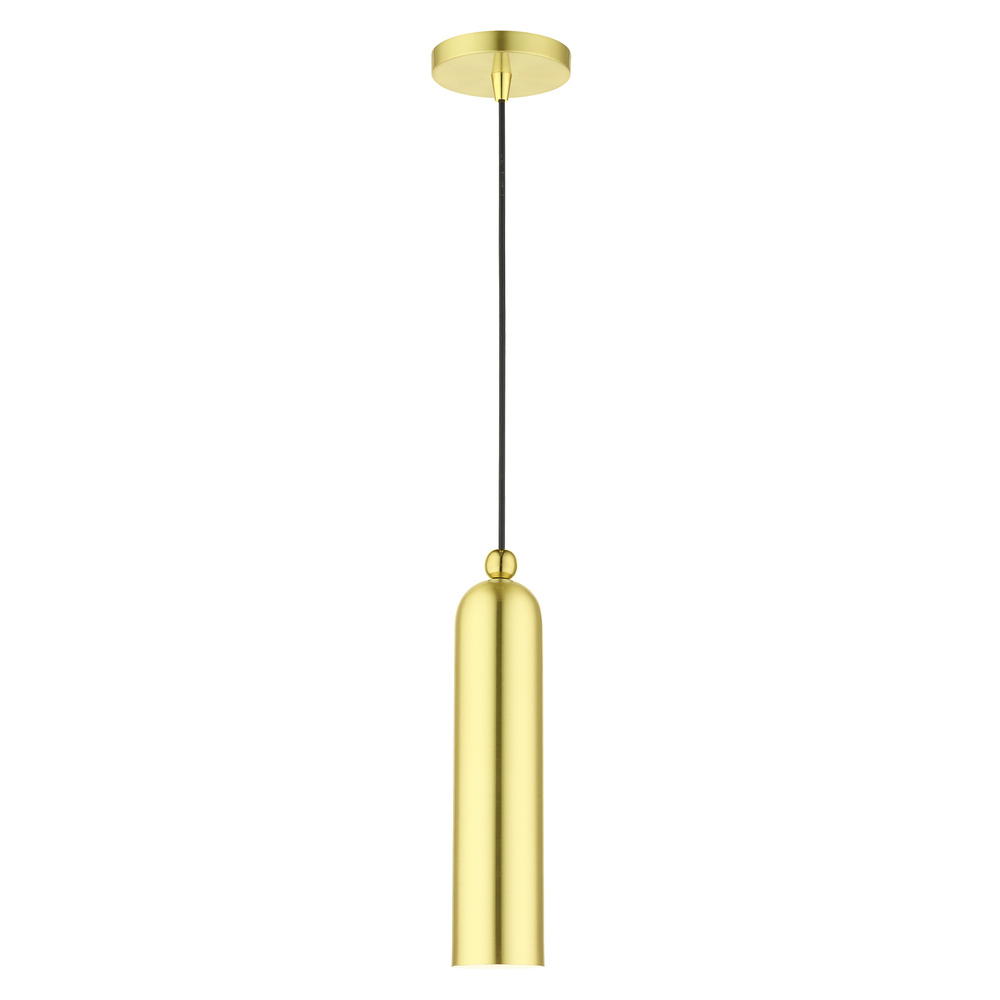 1 Lt Satin Brass Pendant