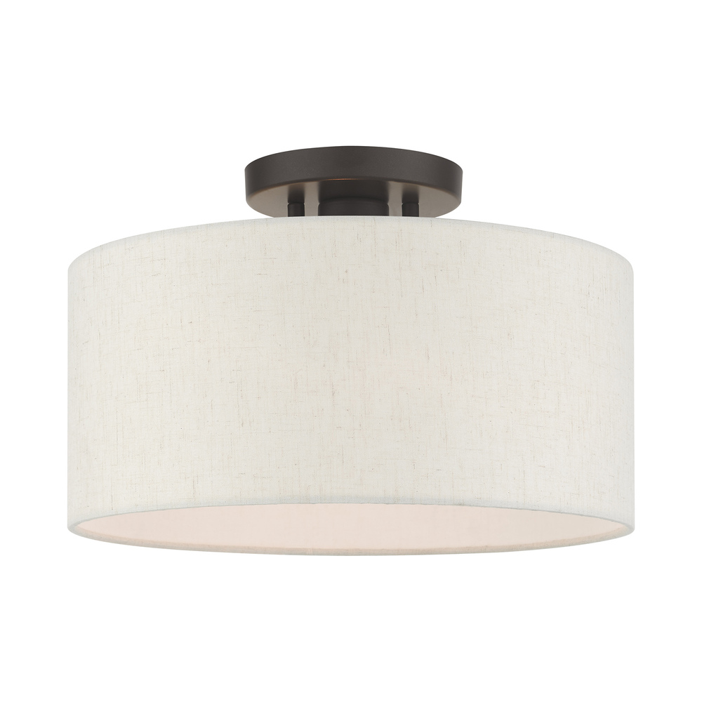 1 Lt English Bronze Semi Flush