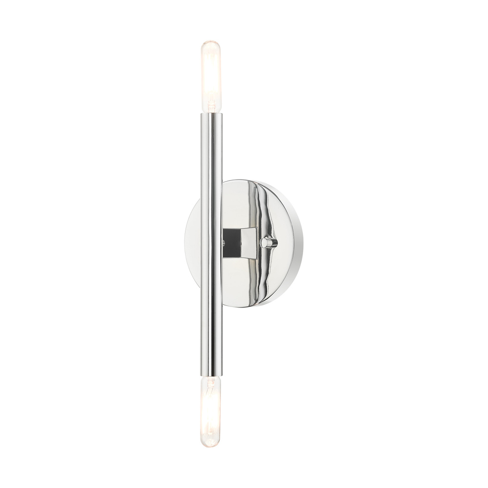 2 Lt Polished Chrome ADA Sconce