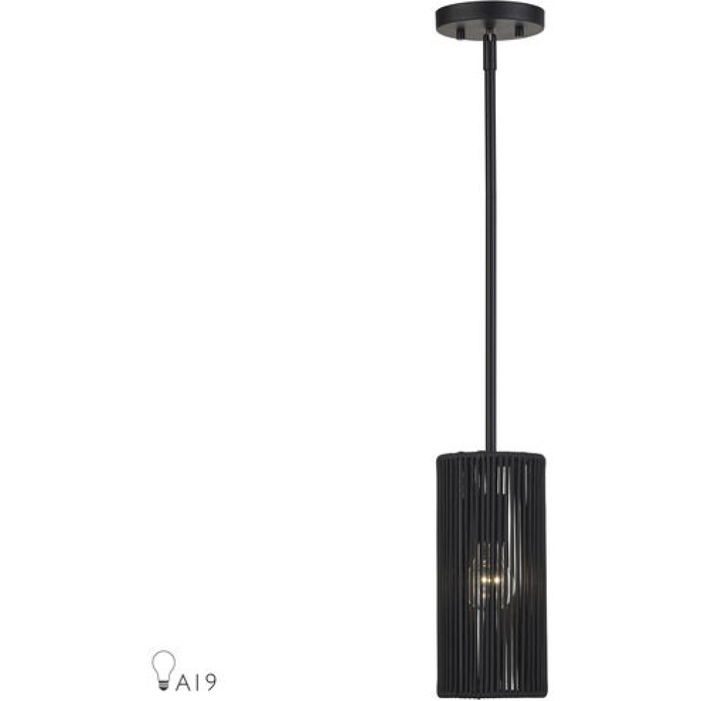 1 Light Black Mini Pendant