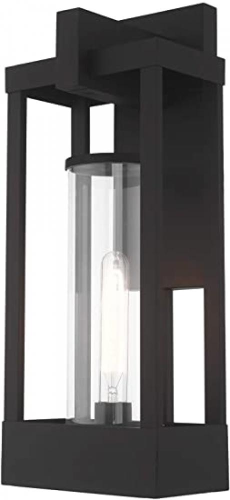 1 Lt Black Outdoor Wall Lantern