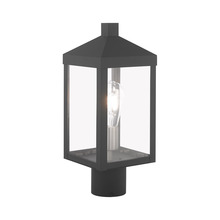 Livex Lighting 20590-76 - 1 Lt Scandinavian Gray Outdoor Post Top Lantern