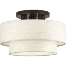 Livex Lighting 41944-92 - 3 Light English Bronze Large Semi-Flush