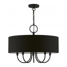 Livex Lighting 43445-04 - 5 Light Black Pendant Chandelier