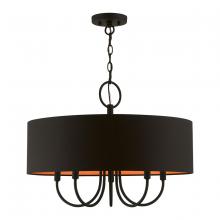 Livex Lighting 45615-04 - 5 Light Black Pendant Chandelier