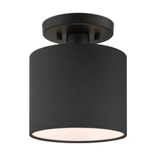 Livex Lighting 45661-04 - 1 Lt Black Semi Flush