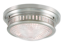 Livex Lighting 73053-91 - 3 Light Brushed Nickel Ceiling Mount