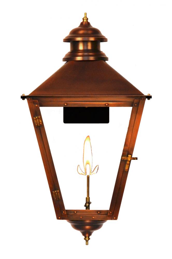 CopperSmith Adam Street 43 Inch Gas Lantern in Antique Copper