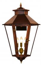The Coppersmith BS63E - The CopperSmith Bayou Street 31" Tall Copper Electric Wall Mount Outdoor Light Lantern Sconce