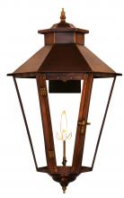 The Coppersmith BS64G - The CopperSmith Bayou Street 34" Tall Copper Gas Wall Mount Outdoor Light Lantern Sconce