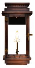 The Coppersmith CO18G - The CopperSmith Contempo 19" Tall Copper Gas Wall Mount Outdoor Light Lantern Sconce
