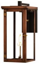 The Coppersmith DN29G - The CopperSmith Dinardi 29" Tall Copper Gas Wall Mount Outdoor Light Lantern Sconce