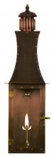 The Coppersmith FCH36G - The CopperSmith Churchill Flush 33" Tall Copper Gas Wall Mount Outdoor Light Lantern Sconce